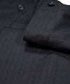 DOLCE & GABBANA - Navy Shadow Stripe Flat Front Light Dress Pants - 37W