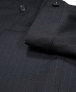 DOLCE & GABBANA - Navy Shadow Stripe Flat Front Light Dress Pants - 37W