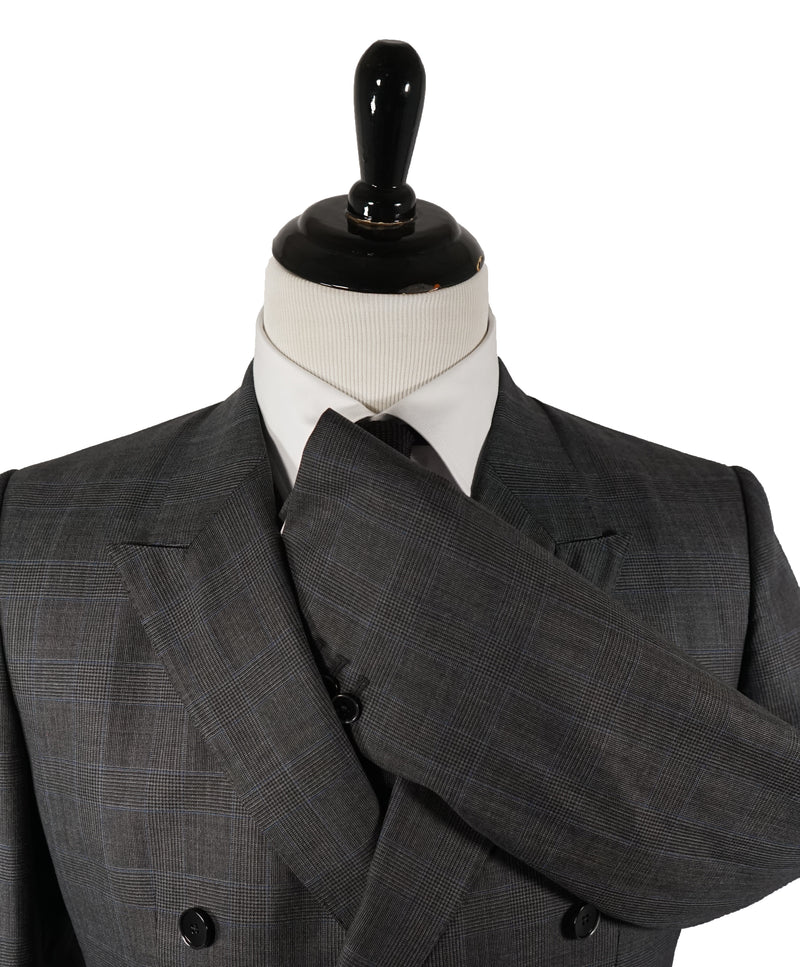 DOLCE & GABBANA - “SICILIA” Prince of Wales Blue Check Double-Breasted Suit - 40R