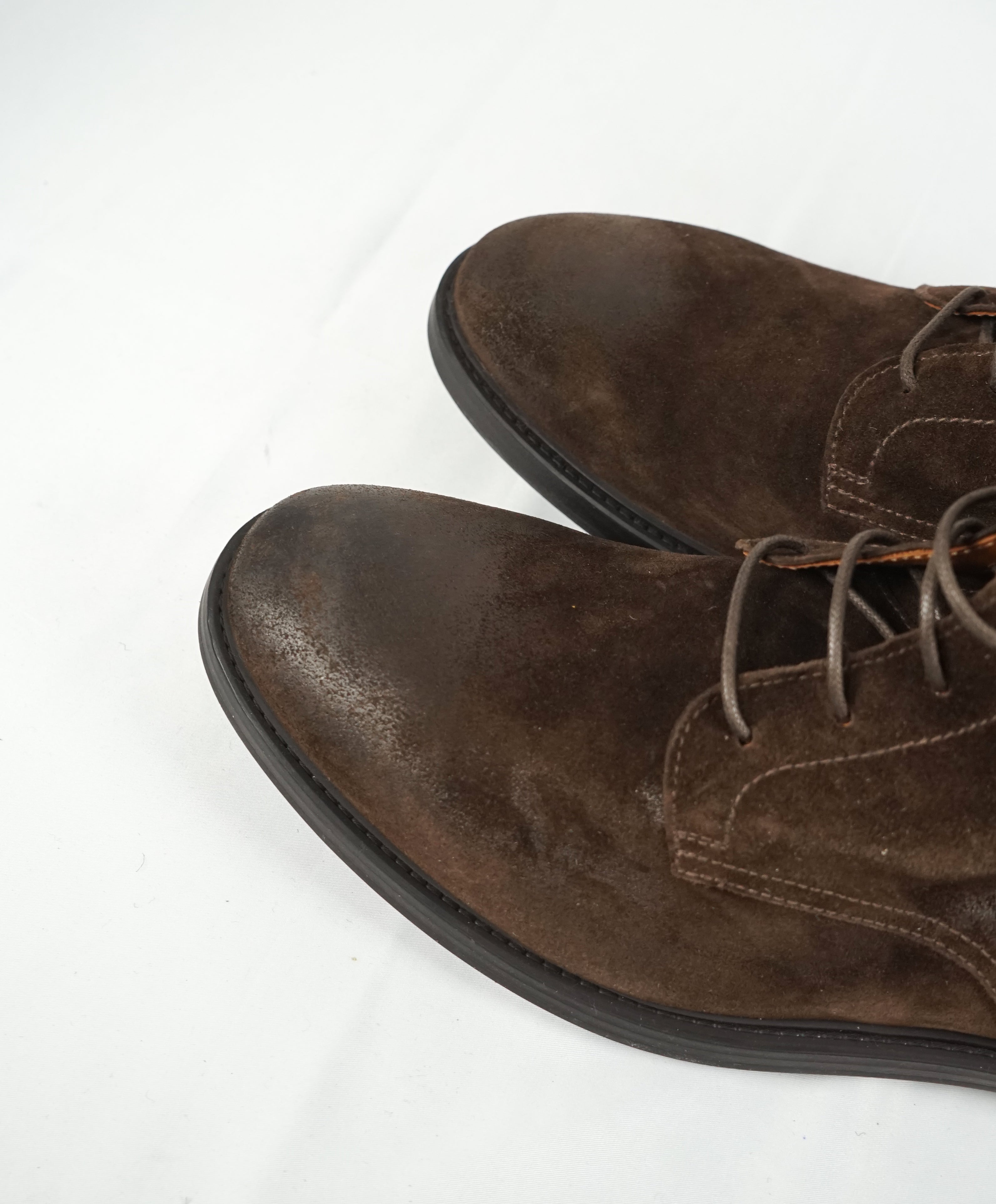 DOUCAL’S - Hight Top Weathered Distressed Suede Boots - 12