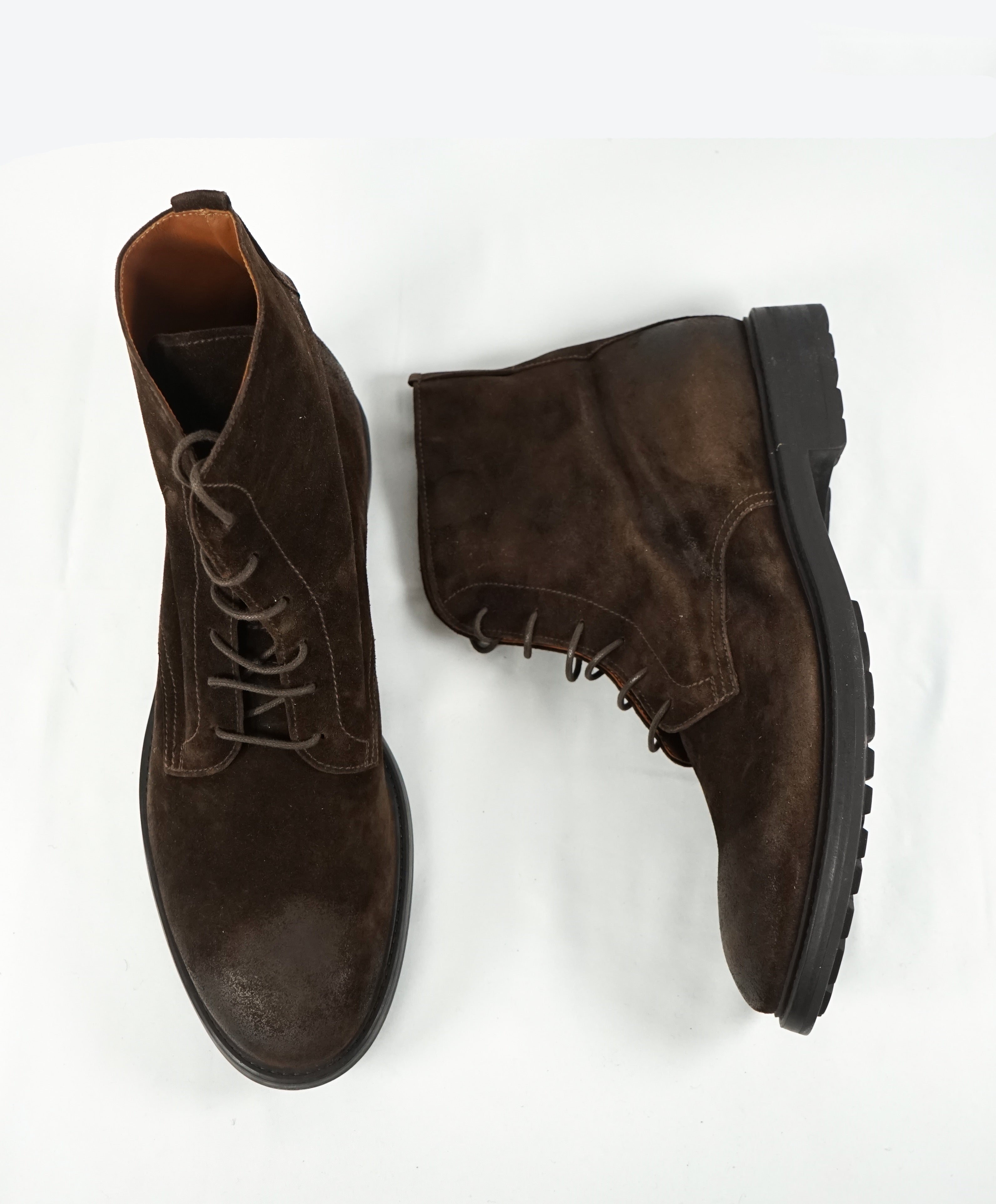 DOUCAL’S - Hight Top Weathered Distressed Suede Boots - 12