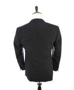 RALPH LAUREN BLACK LABEL - Notch Lapel Black Tuxedo Suit With Side Tabs - 40R