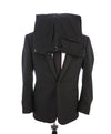 RALPH LAUREN BLACK LABEL - Notch Lapel Black Tuxedo Suit With Side Tabs - 40R
