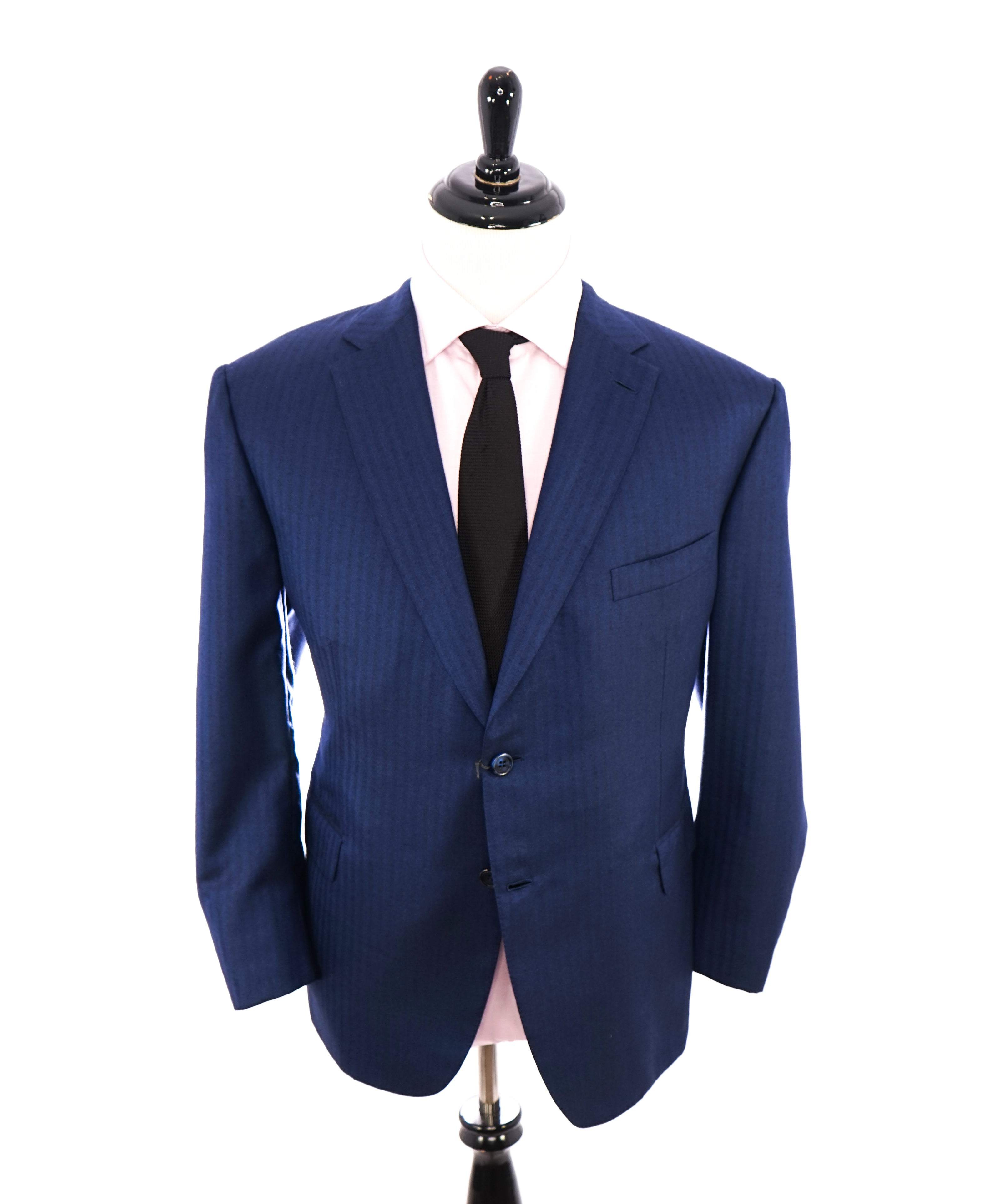 BRIONI - RARE Royal Blue Herringbone Wool/Silk Blazer Made In Italy - 46S