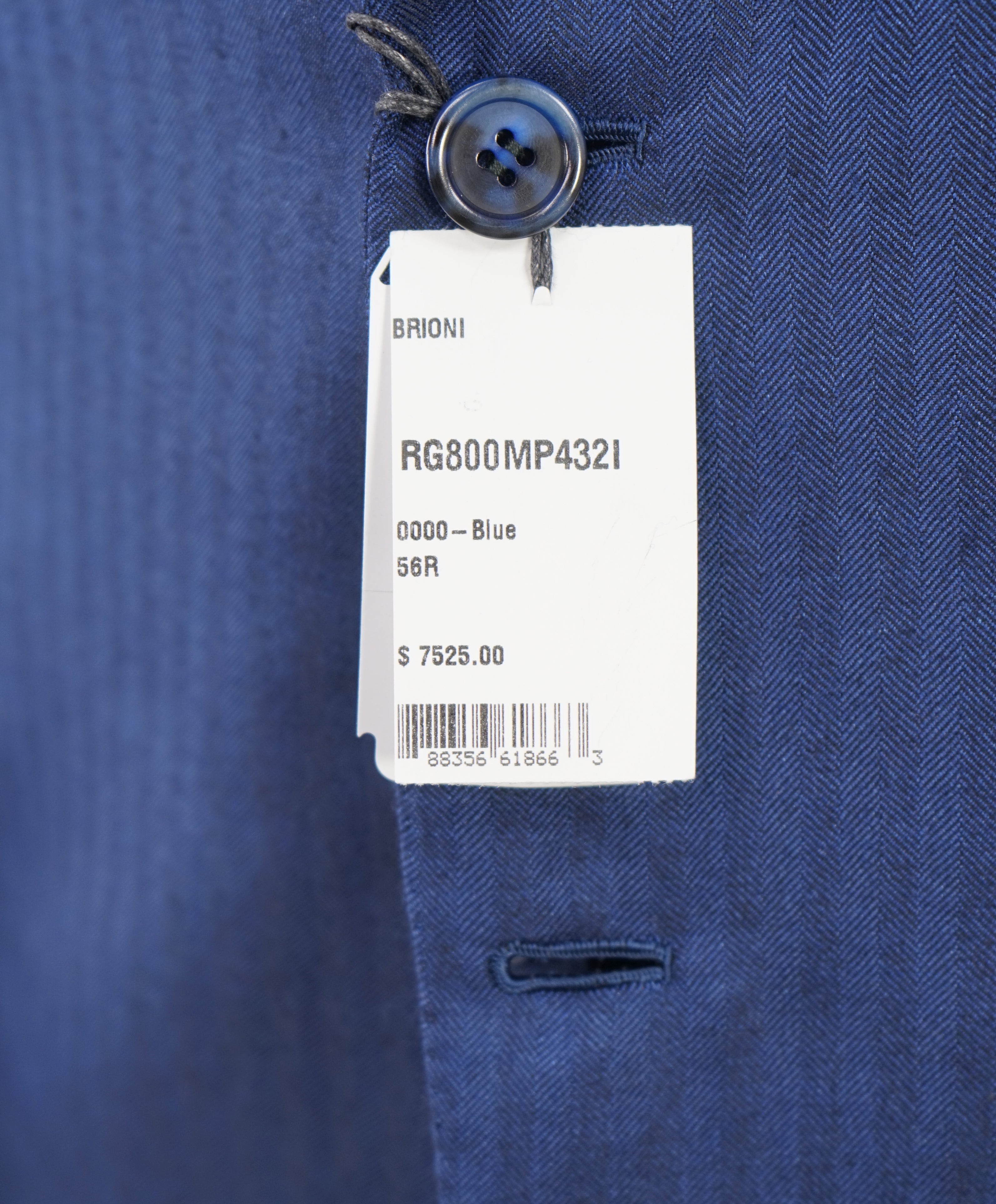 BRIONI - RARE Royal Blue Herringbone Wool/Silk Blazer Made In Italy - 46S
