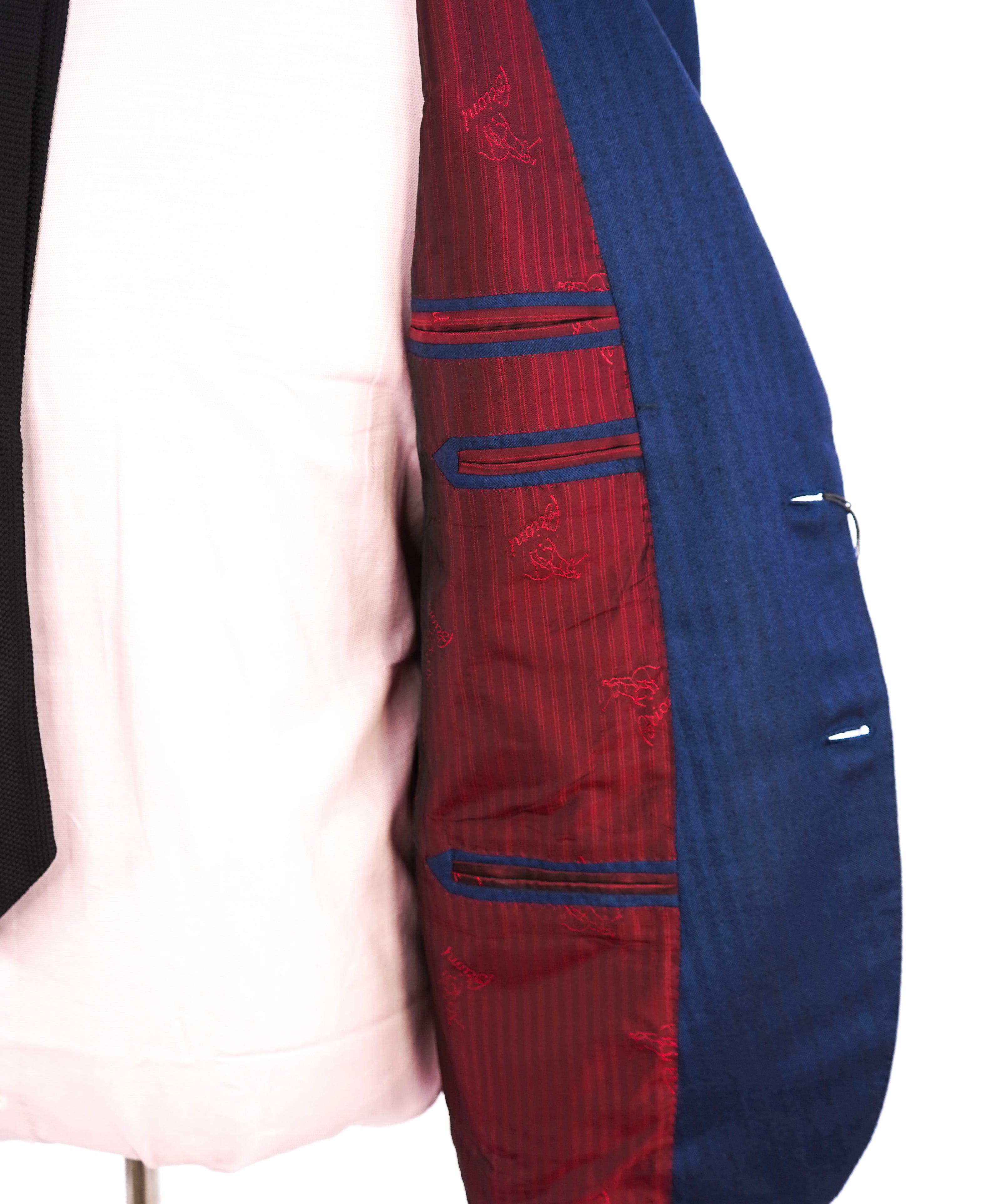 BRIONI - RARE Royal Blue Herringbone Wool/Silk Blazer Made In Italy - 46S