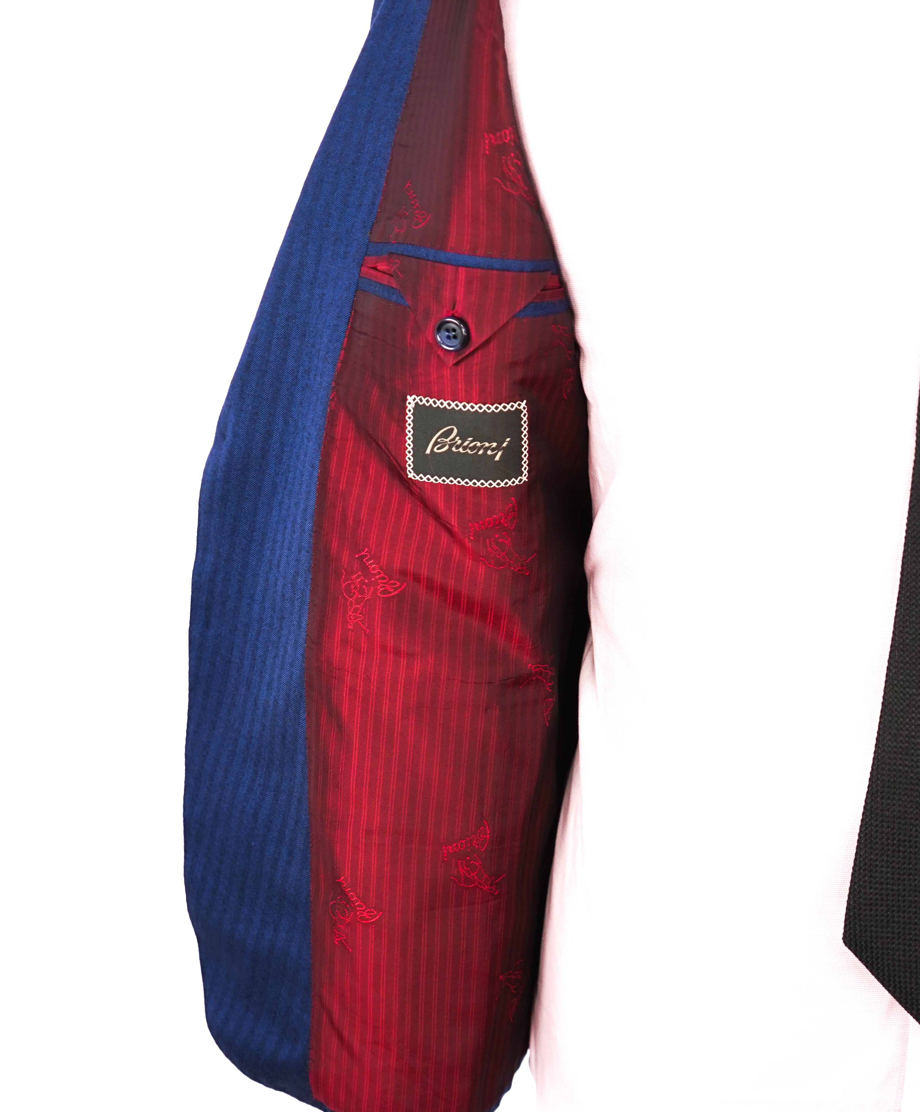 BRIONI - RARE Royal Blue Herringbone Wool/Silk Blazer Made In Italy - 46S