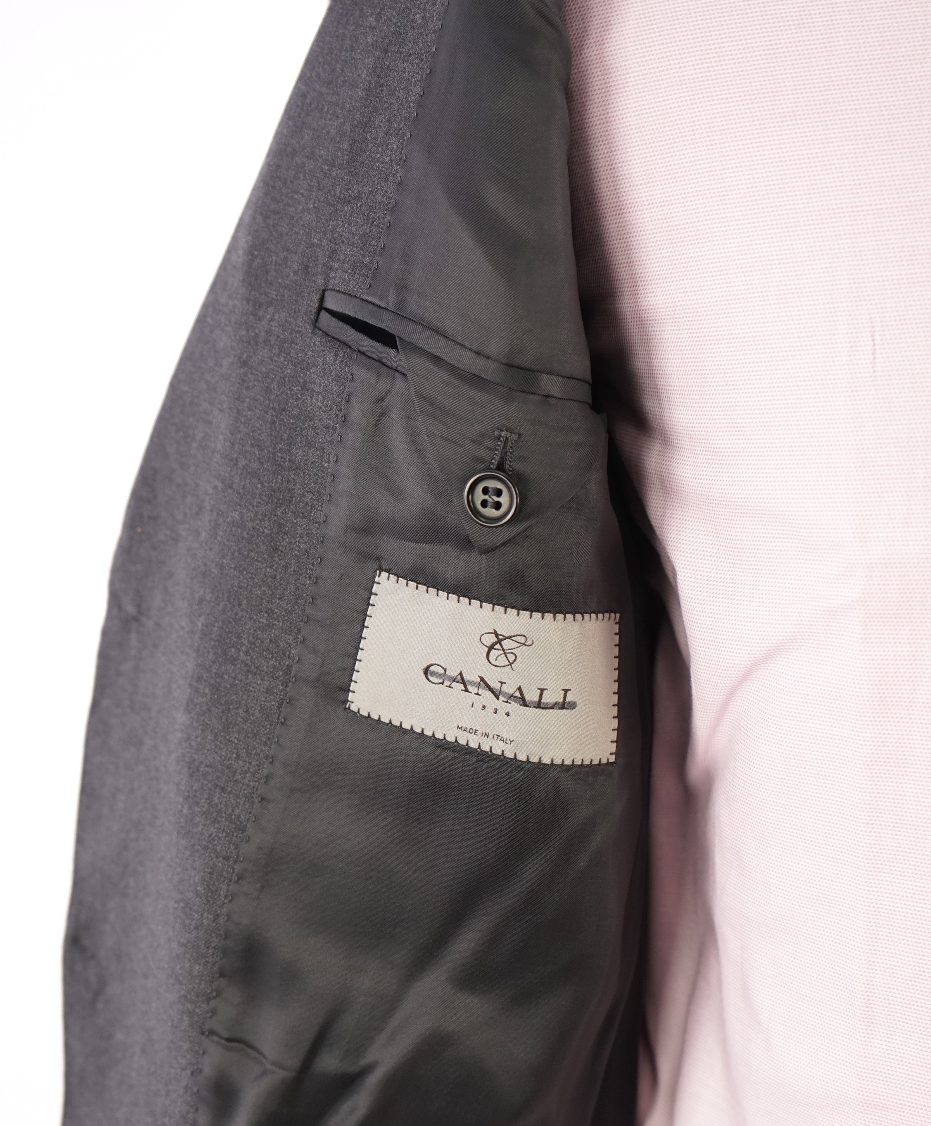 CANALI -  Gray Charcoal *CLOSET STAPLE* Notch Lapel Iconic Suit -  40R