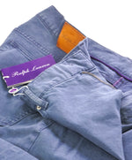 RALPH LAUREN PURPLE LABEL - Steel Blue Cotton 5-Pocket Pants - 36W 32L
