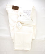 BRUNELLO CUCINELLI - Logo 5-Pocket White/Ivory Jeans Leather Tag - 36W
