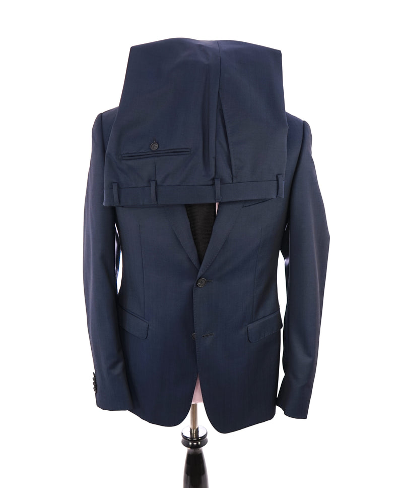 Z ZEGNA - MOHAIR Blend Blue Drop 8 Slim Wool Suit - 40R