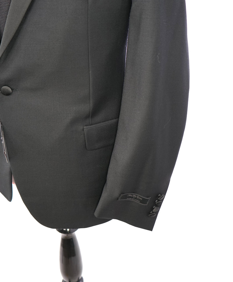 SAMUELSOHN - 1-Button Flat Front Notch Lapel Tuxedo Super 120's Suit - 42R