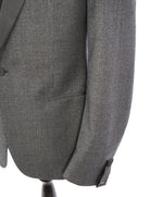 Z ZEGNA - Gray Flannel W Contrast Silk Lapel 'Drop 8' Wool Tuxedo Suit - 42R