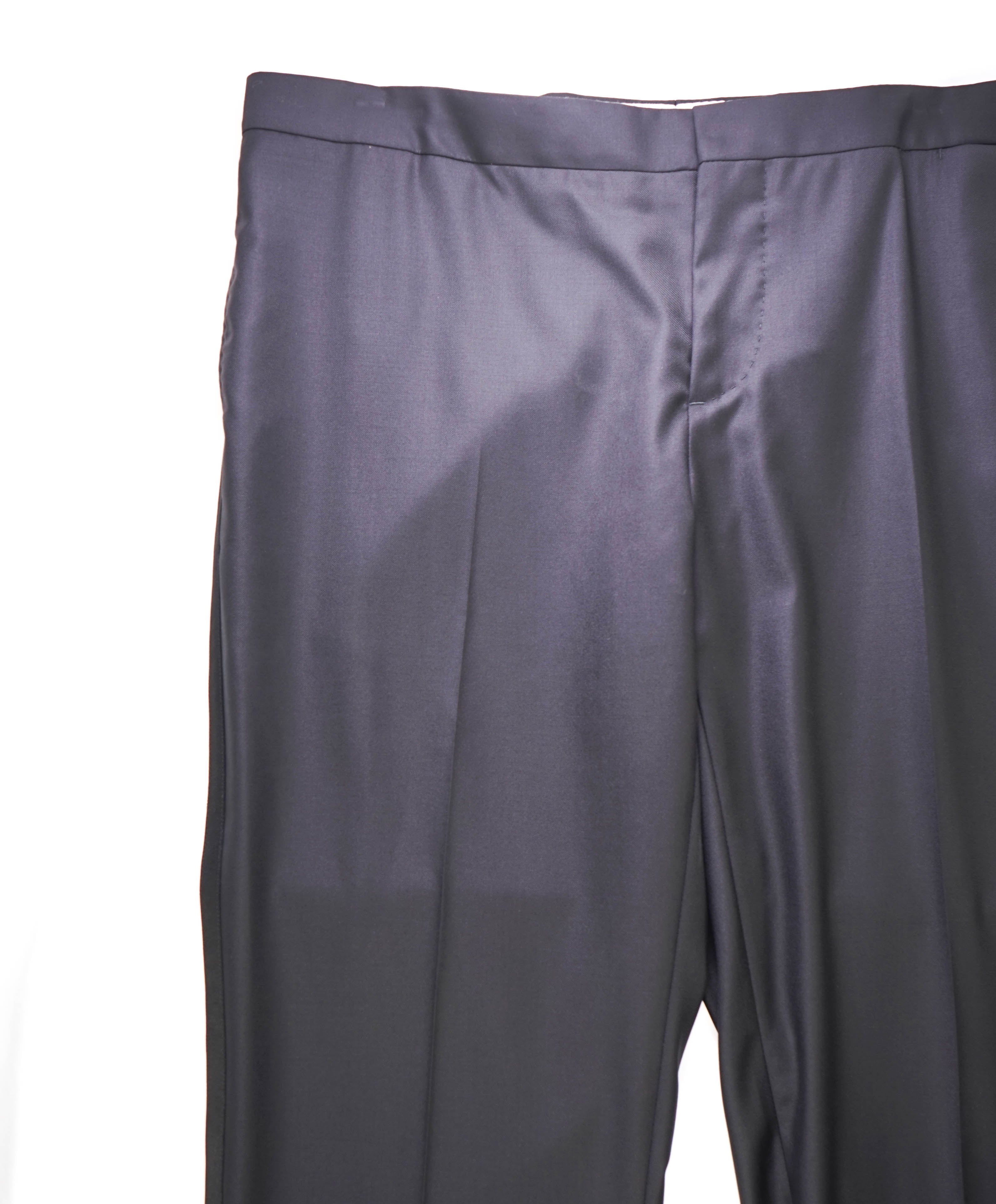 BRUNELLO CUCINELLI - WOOL *CLOSET STAPLE* Black Tuxedo Dress Pants - 40W