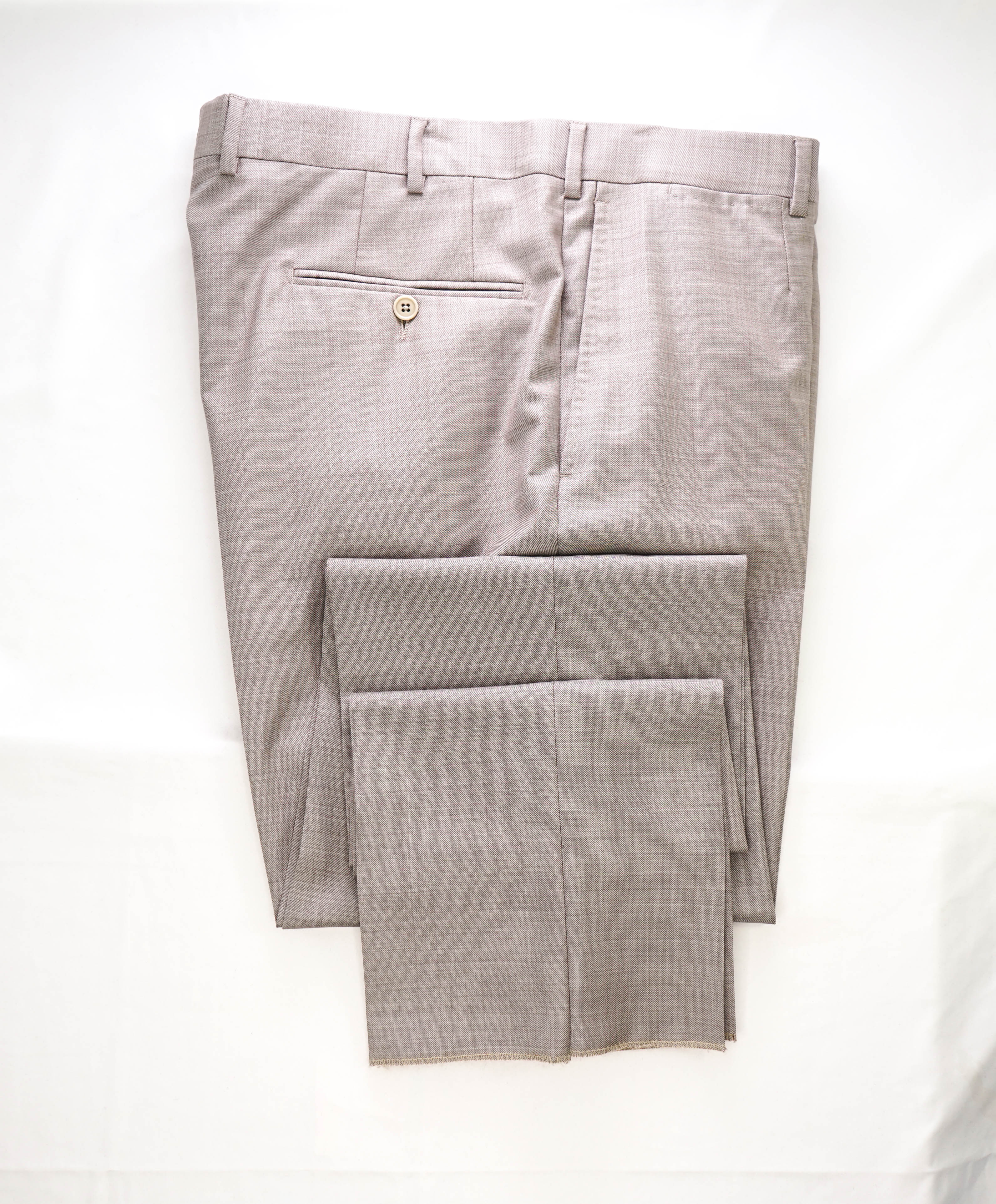 ERMENEGILDO ZEGNA - "322606" Light Brown MOP Premium Pants - 36W (52EU)