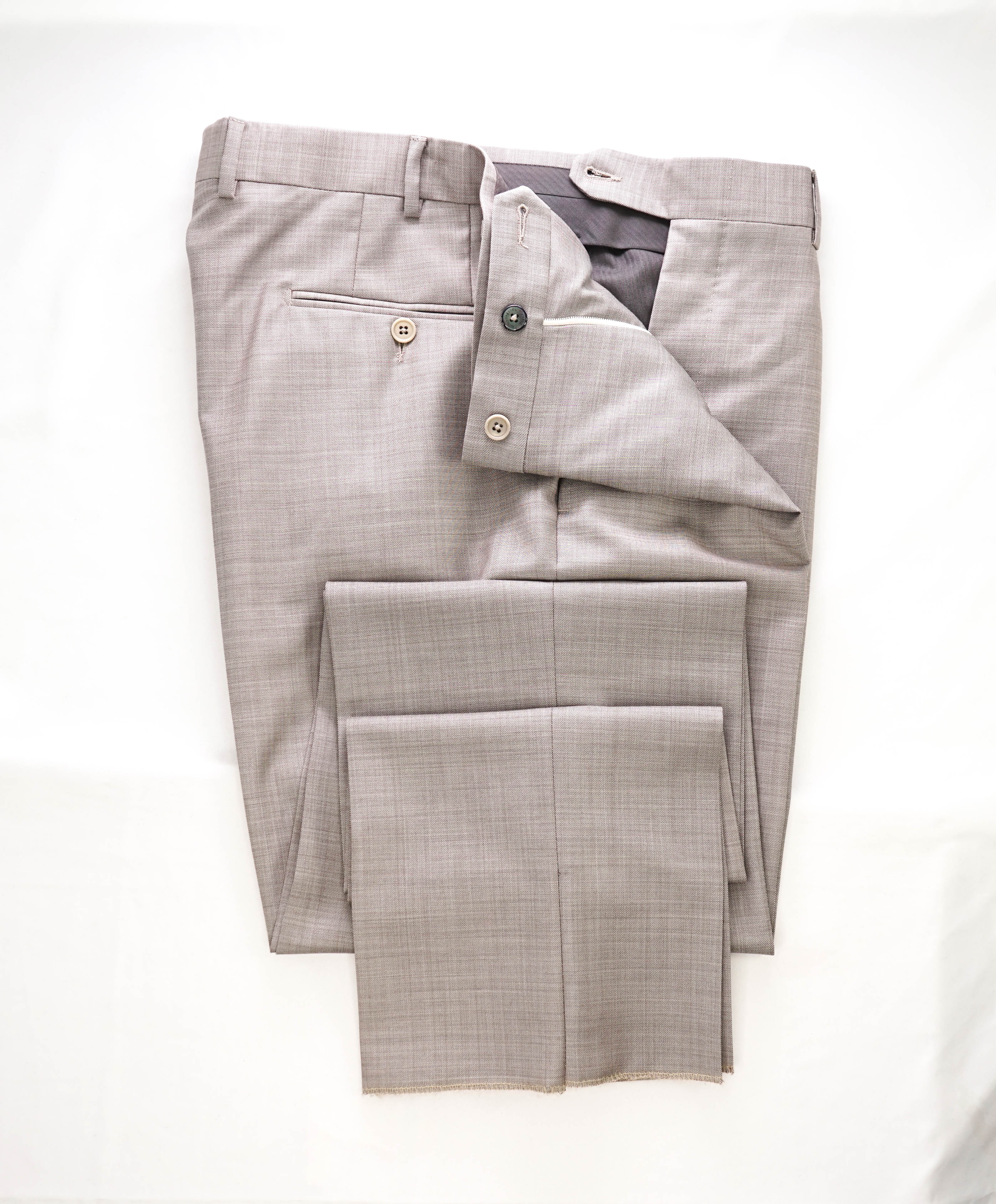 ERMENEGILDO ZEGNA - "322606" Light Brown MOP Premium Pants - 36W (52EU)
