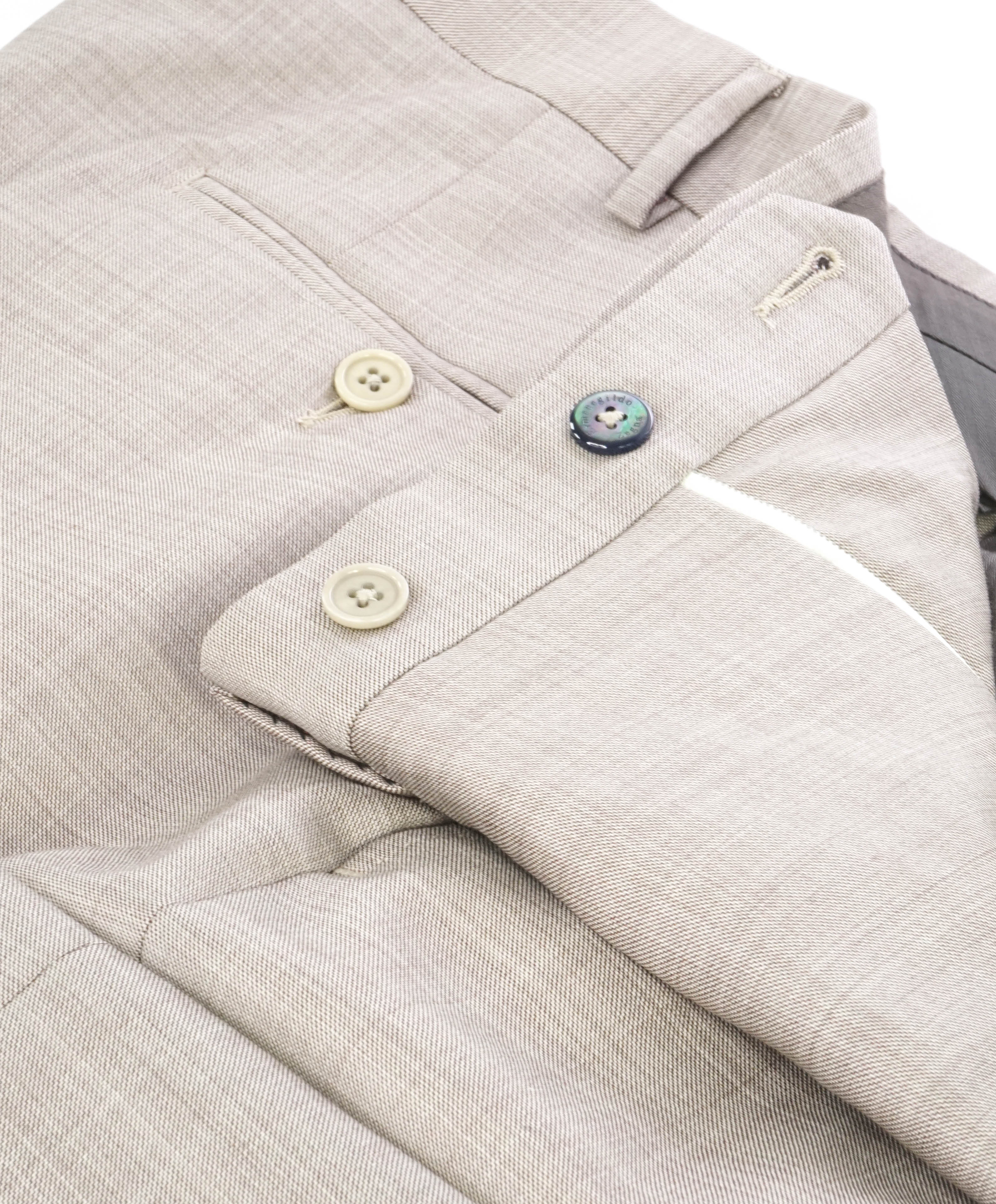 ERMENEGILDO ZEGNA - "322606" Light Brown MOP Premium Pants - 36W (52EU)