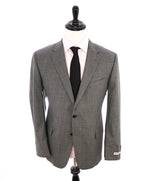 HICKEY FREEMAN - Gray Textured Check Plaid Notch Lapel Suit - 42R