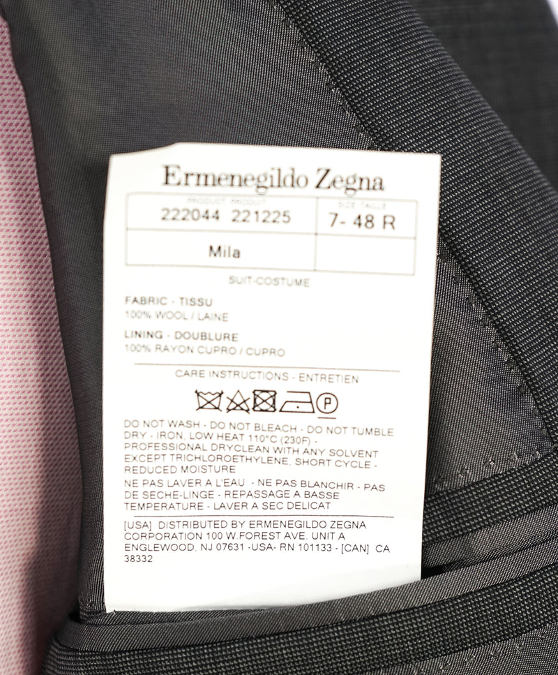 ERMENEGILDO ZEGNA - “Multiseason" Gray Birdseye Notch Lapel Suit - 38R