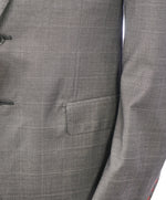 ISAIA - Gray Windowpane CORAL PIN 120's "Nuova Base S" Suit  - 44R