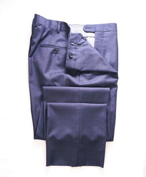 HICKEY FREEMAN -  Mid Blue *CLOSET STAPLE* Wool Flat Front Dress Pants - 38W