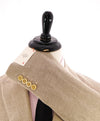 ELEVENTY - Oxford Weave Neutral COTTON/LINEN Ivory Button Blazer - 40 (50 EU)