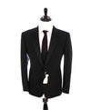 RALPH LAUREN PURPLE LABEL - Peak Lapel Black Tuxedo Suit With Side Tabs - 42R