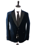 EMPORIO ARMANI- "G Line" Blue Velvet Dinner Jacket Blazer - 40R