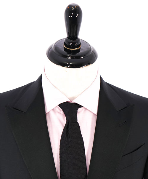 ERMENEGILDO ZEGNA -"TROFEO 600" PEAK LAPEL Black Silk Blend Tuxedo - 40S