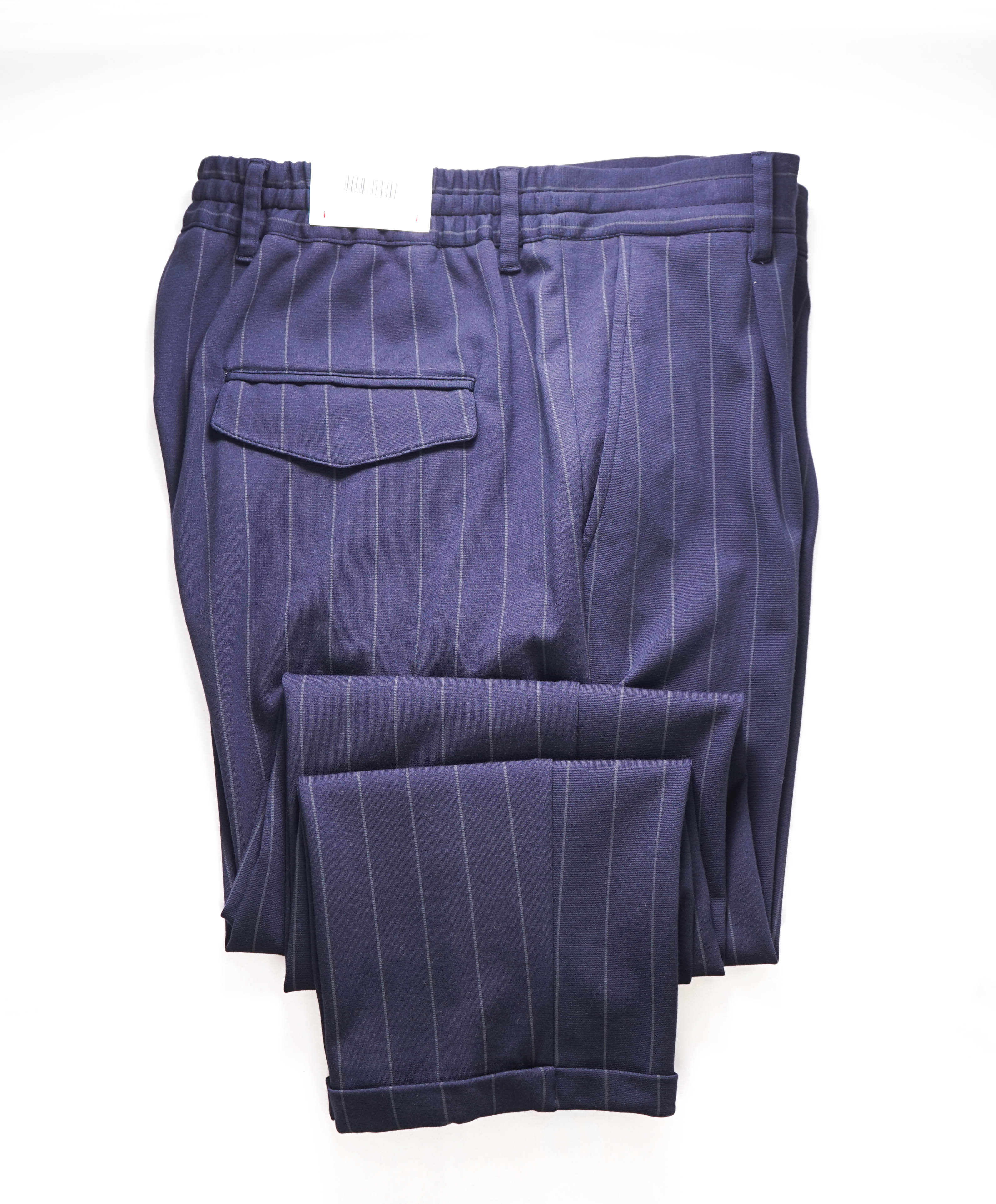 $545 ELEVENTY - JOGGER *Draw String* Blue Chalk Stripe Dress/Casual Pants- 36W