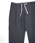 ELEVENTY - JOGGER *SUEDE Draw String* Navy Dress/Casual Pants- 38W