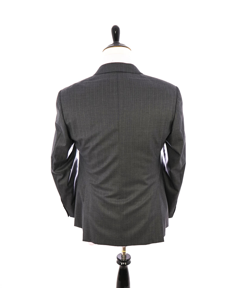 ARMANI COLLEZIONI -  "G Line" Tonal Gray Stripe 2-Button Suit - 38R