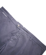 $295 ELEVENTY - Contrast Piping Navy Blue Cotton Chino Pants - 30W