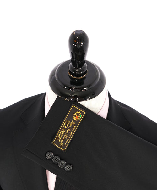 $995 LORO PIANA - MOVIMENTO “Four Seasons” 130s Black Blazer- 46R