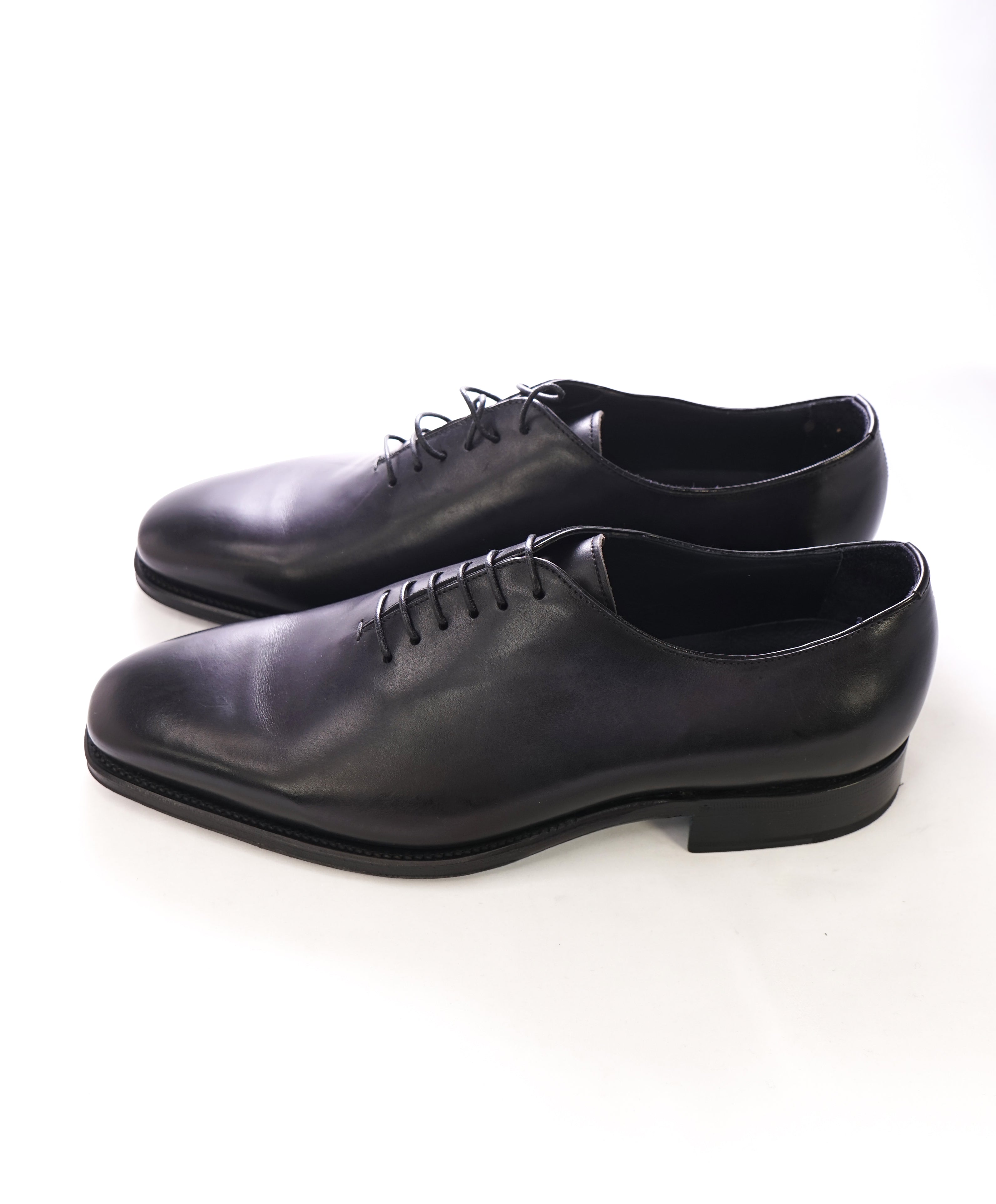 SUTOR MANTELLASSI - "Wholecut" Blue Slim Silhouette Oxford  - 10 US