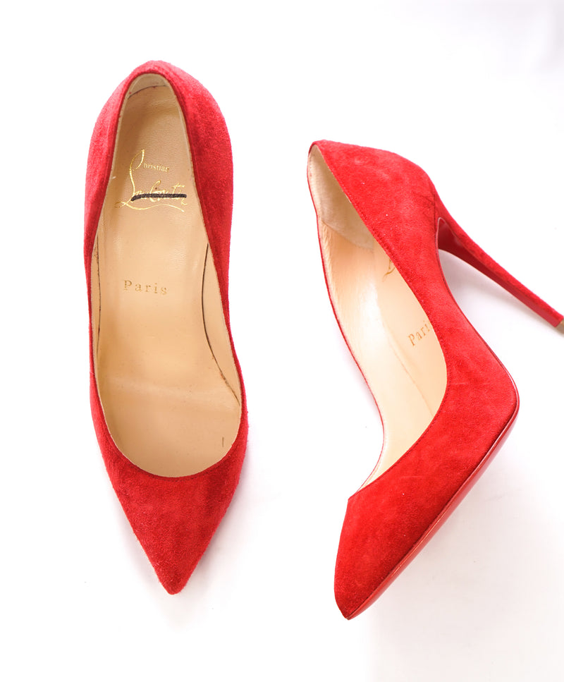 CHRISTIAN LOUBOUTIN - "So Kate 120" Red Suede Leather Pumps - 36