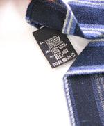 $185 ERMENEGILDO ZEGNA - Blue Stripe CASHMERE / WOOL / SILK Blend - Tie