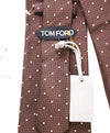 $295 TOM FORD - Handmade In Italy Brown Polka Dot SILK - Tie