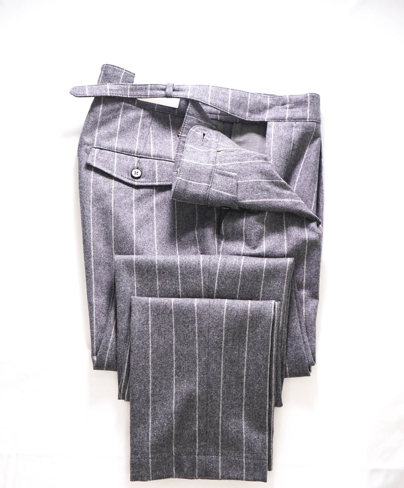 ELEVENTY - *SIDE TAB* CASHMERE/WOOL Belted Neapolitan Dress Pants- 31W