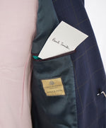 PAUL SMITH - by CARLO BARBERA "SOHO FIT" Wool Blue/Camel Check Suit - 42R