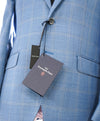ERMENEGILDO ZEGNA Cloth - By SAKS FIFTH AVENUE "SILK Blend" Blue Blazer - 42R