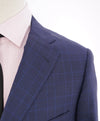 SAMUELSOHN - CUSTOM Blue Check Plaid "LORO PIANA" SILK Fabric Suit - 45S/38W