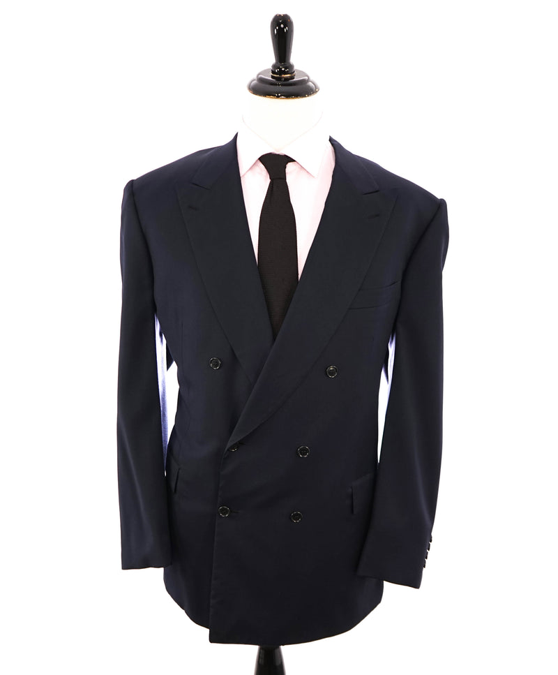 BRIONI - "FLAMINIO" Navy Blue HAND MADE IN ITALY Double Breasted Suit- 50R US