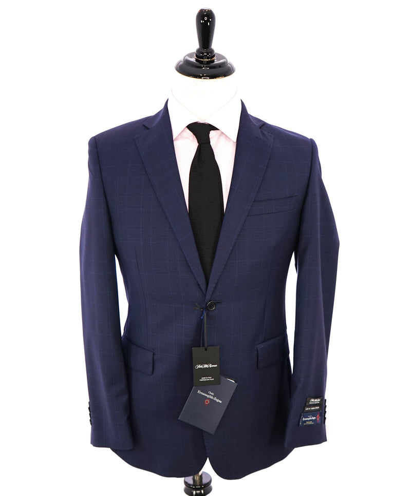 ERMENEGILDO ZEGNA - By SAKS FIFTH AVENUE Bold Blue Plaid Check Suit - 38S