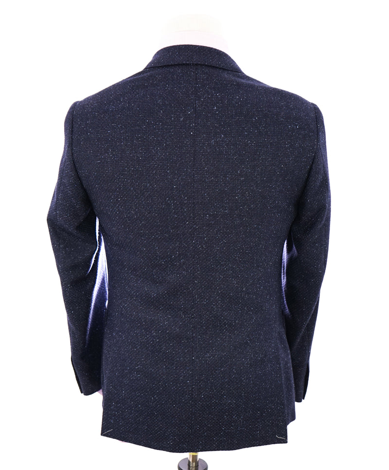 CORNELIANI - Wool Silk Blend *Patch Pocket* Blue Fleck Blazer - 40R