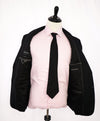 GIORGIO ARMANI - “SOFT” Textured Royal Oxford Weave Black Blazer - 46R