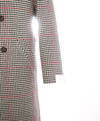 $2,250 ELEVENTY - Ivory/Black/Red Houndstooth CASHMERE/Wool Coat -44R (54 EU)