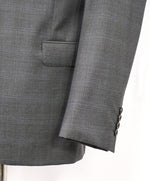ARMANI COLLEZIONI - Gray & Blue Plaid Check Notch Lapel Suit - 42R
