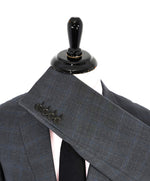 ARMANI COLLEZIONI - Gray & Blue Plaid Check Notch Lapel Suit - 42R