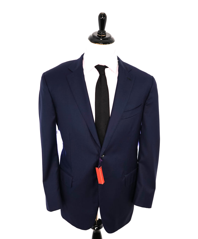 ISAIA - "Nuova Base S" Super 130's Oxford Weave Blue Blazer - 48R